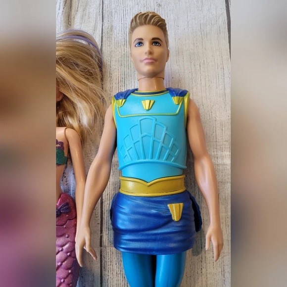 2010 Barbie Mermaid Tale & 2013 Ken Pearl Prince Full Size 12 in Dolls by Mattel - Picture 4 of 10